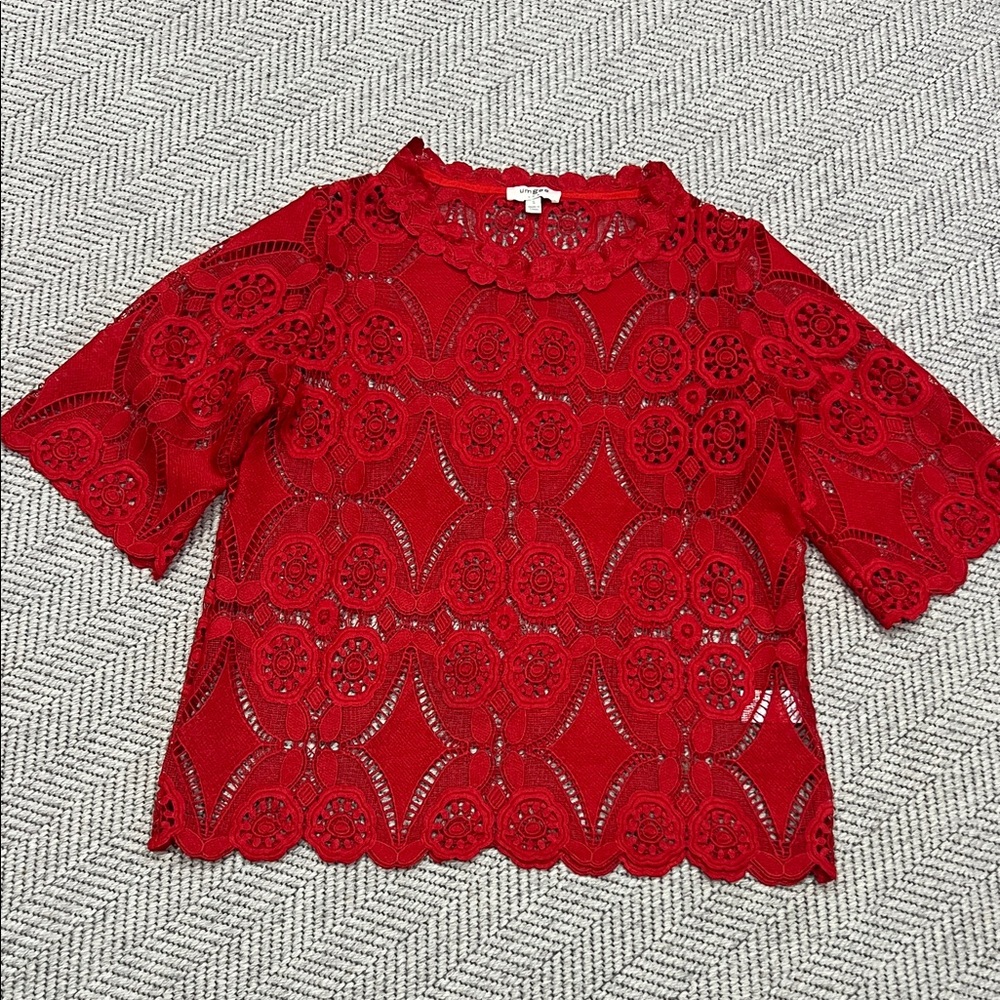 Umgee Red Lace Blouse